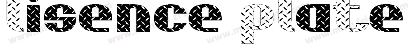 lisence plate usa字体转换